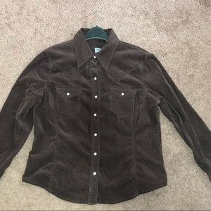 Corduroy button up top